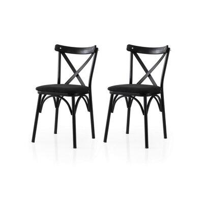 Zestaw krzeseł do jadalni Ekol Black and Black, 2 szt.