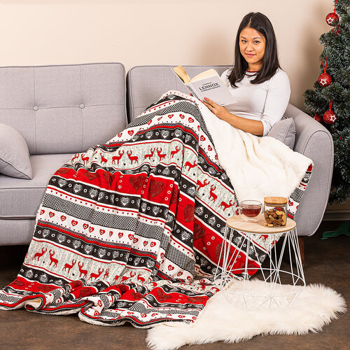 Pătură din imitație de blăniță 4Home Winter design, 150 x 200 cm