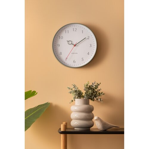 Karlsson 5992GR designové nástěnné hodiny zelená, pr. 30 cm