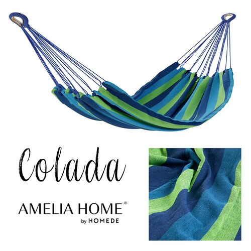 Hamac tip balansoar Restilo Colada albastru-verde, 240 x 80 cm
