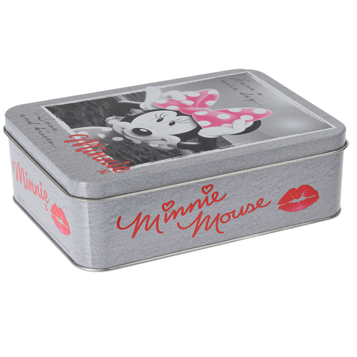 Mickey Mouse Úložný plechový box Minnie, sivá