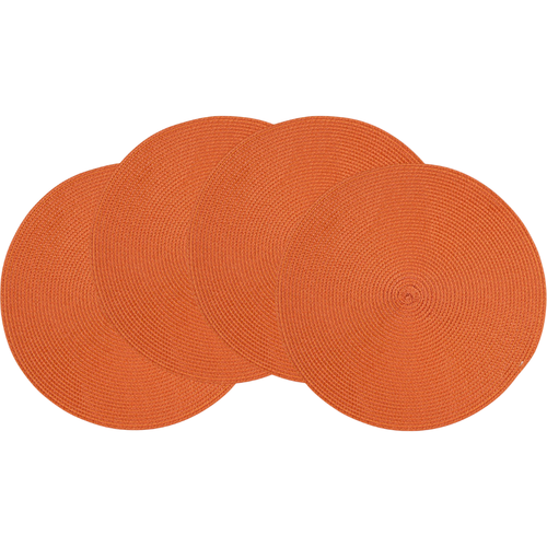 Altom Tischset Straw terrakotta, Durchmesser 38 cm, Satz von 4