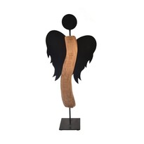 InDecor Angel iz mangovega lesa Črna, 30 x 13 x 65cm