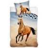 BedTex Baumwollbettwäsche Pferd Braun, 140 x 200 cm, 70 x 90 cm