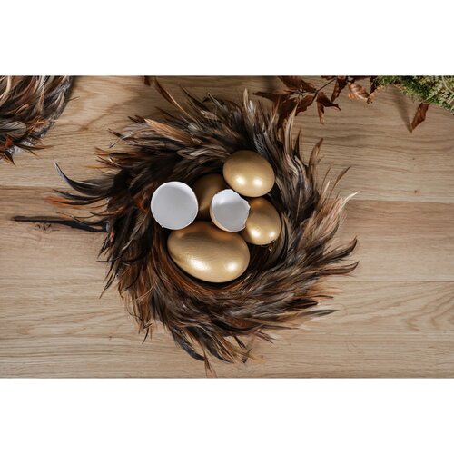 Vencek iz petelinjih peres, sv. rjava, pr. 20 cm