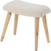 Hocker Bouclé, weiß