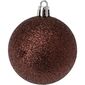 Zestaw ozdób bożonarodzeniowych Glitter, brązowy, śr. 6 cm, 6 szt.