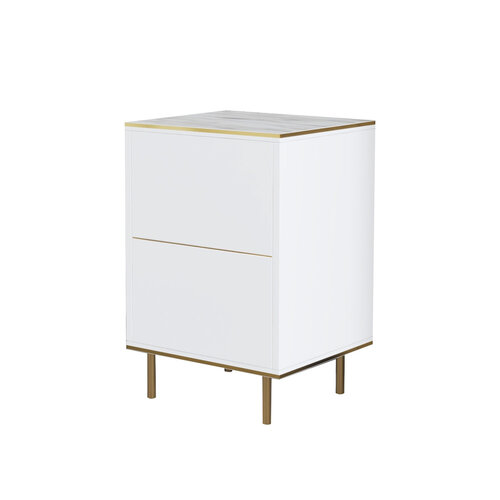 Stolik nocny Imaj Marble White