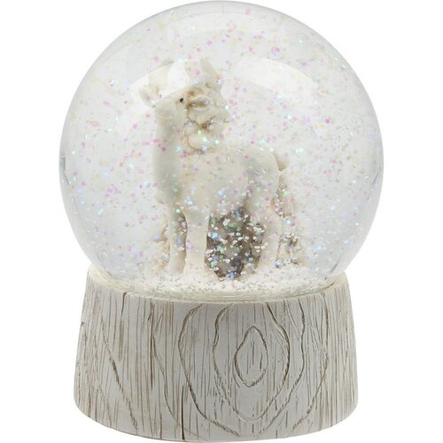 Weihnachts-Schneekugel mit LED-Leuchte Deer, 10 x 12,5 cm