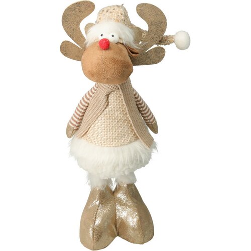 Renul de Crăciun Fred, picioare telescopice, 49 cm