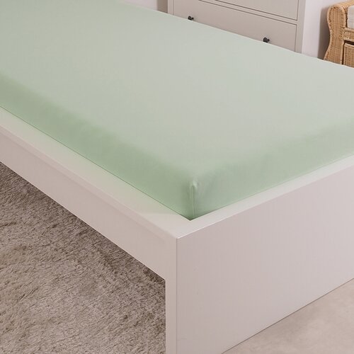 Cearșaf de pat 4Home Premium jersey verde , 90 x200 cm