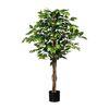 Umělá rostlina Ficus Benjamin, 130 cm, zelená