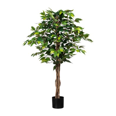 Umělá rostlina Ficus Benjamin, 130 cm, zelená