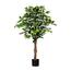 Sztuczna roślina Ficus Benjamin, 130 cm, zielony