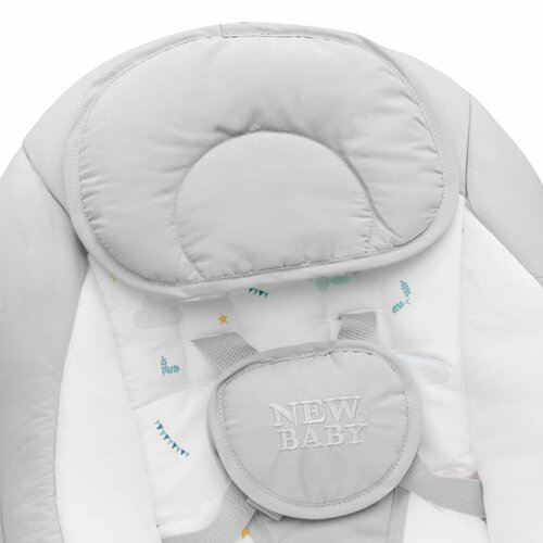 Neu Baby Babywippe Teddy, Grau
