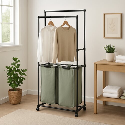 Ständer mit Stauraum GD-176 BK, Kunststoff, schwarz