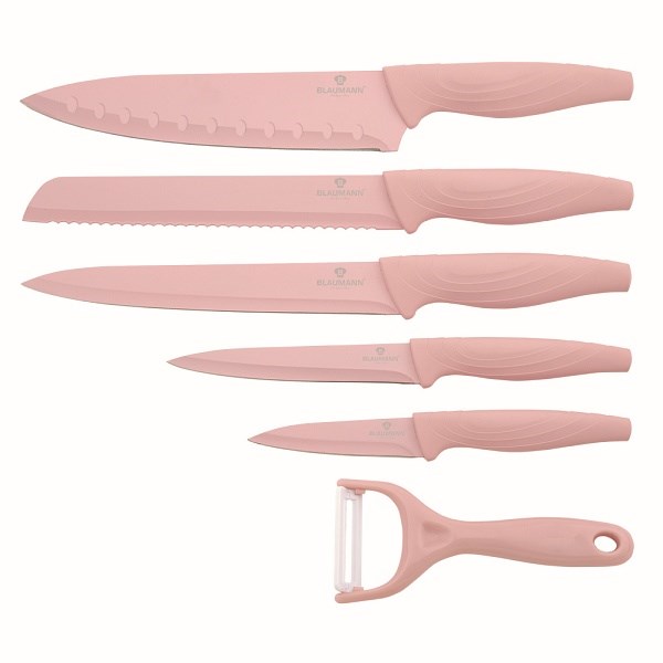 Berlinger Haus 6-dielna sada nožov Pastel Chef Line, ružová