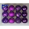 Vianočné gule Natale fialová, pr. 6 cm