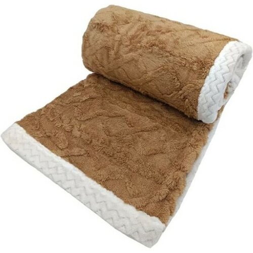 Kocyk z owczej wełny Island orzechowy, 150 x 200cm