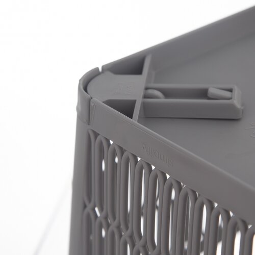 Coș de plastic stivuibil Orion NESTA, 38 x 33 x12,7 cm, gri