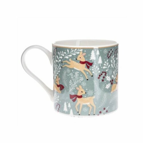 Świąteczny kubek porcelanowy Winter Forest, 400 ml