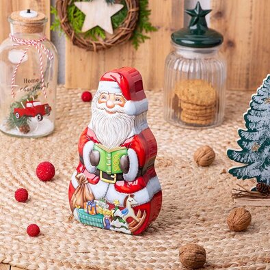 Altom Blechdose für Kekse und Lebkuchen Santa Claus 23 x 13 cm