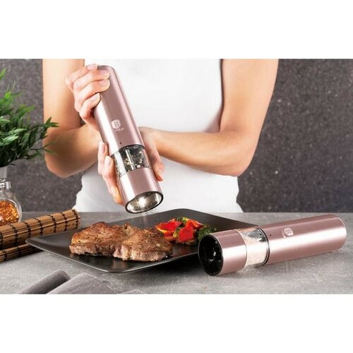 Berlinger Haus elektrische Pfeffer- und Salzmühle I-Rose Edition, 2 St.