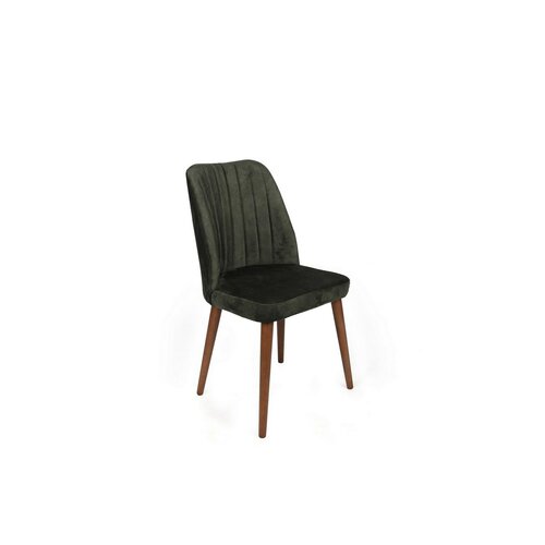 Súprava jedálenských stoličiek Alfa Khaki and Walnut, 2 ks