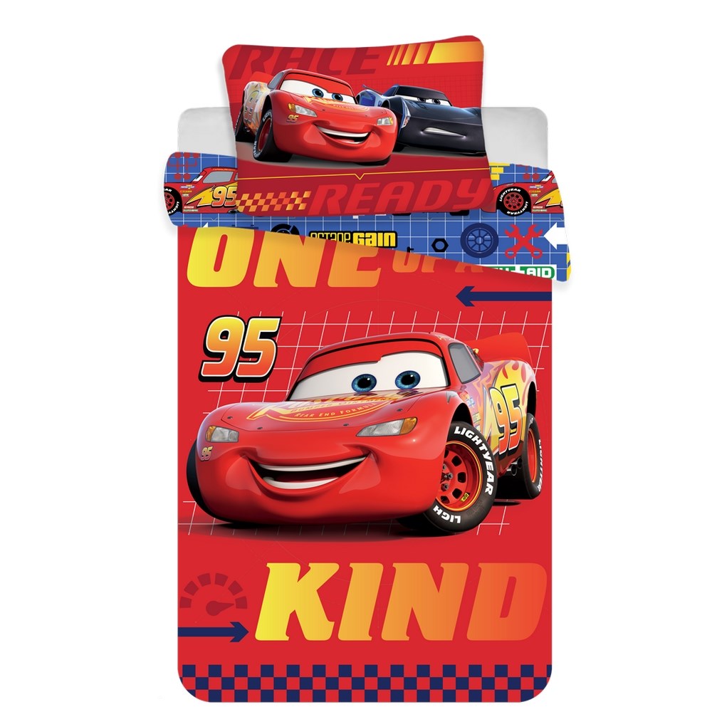 Jerry Fabrics Dětské povlečení do postýlky Cars baby, 100 x 135 cm, 40 x 60 cm