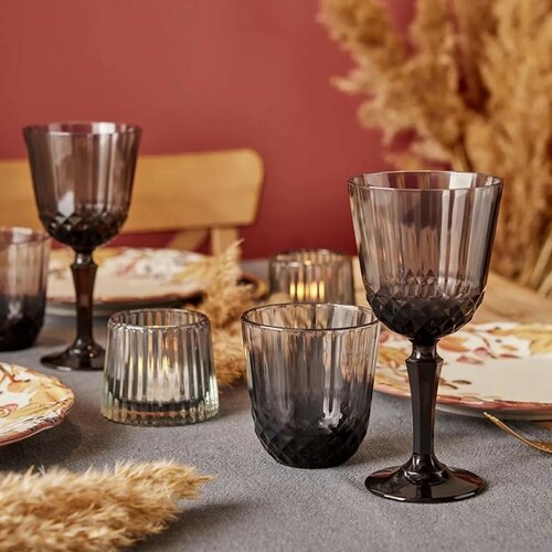 Glas aus rauchfarbenem Glas, 320 ml