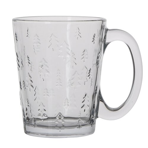 Altom Set of glass mugs Leon Choinka 300 ml, 6 pcs