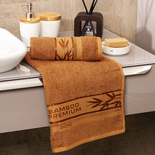 4Home Ręcznik Bamboo Premium brązowy, 30 x 50 cm, komplet 2 szt.