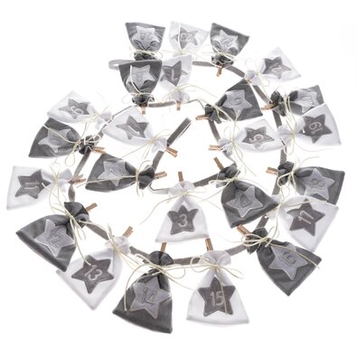 Tekstilni adventni koledar Stars, 68 cm