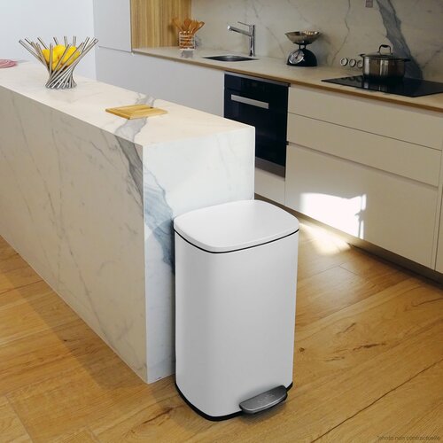Spirella Pedálový odpadkový koš soft-close Akira 50 l, matt white