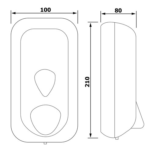 MARPLAST A71401NE Barvni dozirnik za tekoče milo550 ml, ABS/črna mat