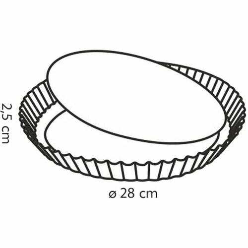 Tescoma Form mit gewelltem Rand und abnehmbarem Boden DELICIA 28 cm