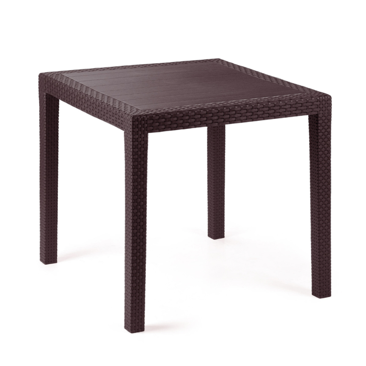 Kerti asztal Ratan Lux, 73 x 75,5 x 75,5 cm,wenge, 73 x 75,5 x 75,5 cm, wenge