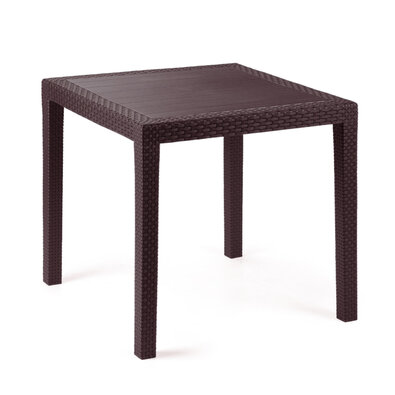 Kerti asztal Ratan Lux, 73 x 75,5 x 75,5 cm, wenge