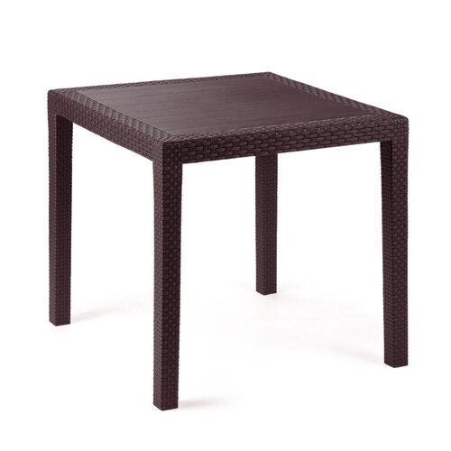Kerti asztal Ratan Lux, 73 x 75,5 x 75,5 cm, wenge