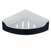AQUALINE SB209 Samba Eckregal für die Dusche, 21,8 x 6,3 x 21,8 cm, Schwarz