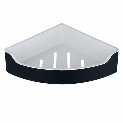 AQUALINE SB209 Samba Eckregal für die Dusche, 21,8 x 6,3 x 21,8 cm, Schwarz
