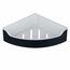 AQUALINE SB209 Samba Eckregal für die Dusche, 21,8 x 6,3 x 21,8 cm, Schwarz