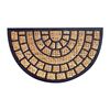 Toro Kokosová rohožka Squares půlkruh , 40 x 70 cm