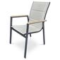 Autronic Scaun de grădină, aluminiu, textil, bej,A ZC-S1110 BK