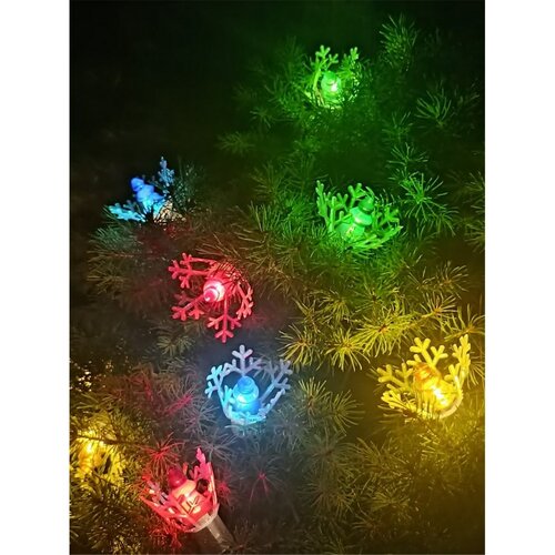 Instalație luminoasă Astra LED mini Brăduț colorată, 20 beculețe