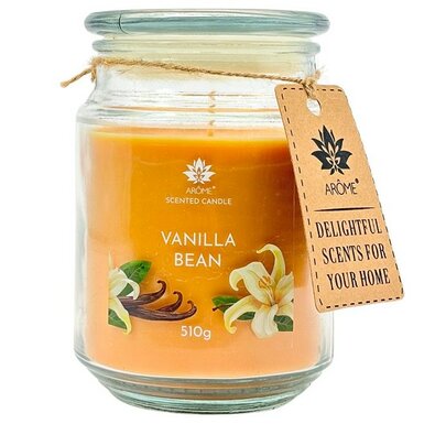 Arome Vanilla bean gyertya üvegben, 510 g
