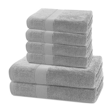 DecoKing Set of hand towels and bath towels Marinagrey, 6 pcs