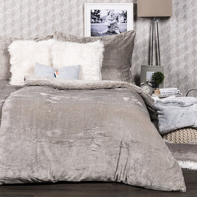 4Home posteljnina mikroflanela siva, 140 x 220 cm, 70 x 90 cm