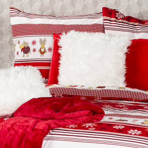 4Home Pamut ágyneműhuzat Rénszarvasok, 160 x 200 cm, 70 x 80 cm