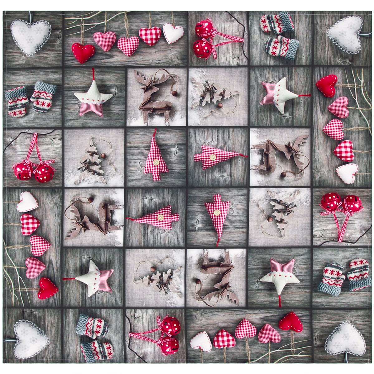 Forbyt Vánoční ubrus Ozdobičky patchwork